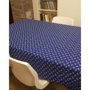 Kékfestő mintás nagy asztali terítő, 190X140