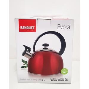 Rozsdamentes piros acél teáskanna, 2 l
