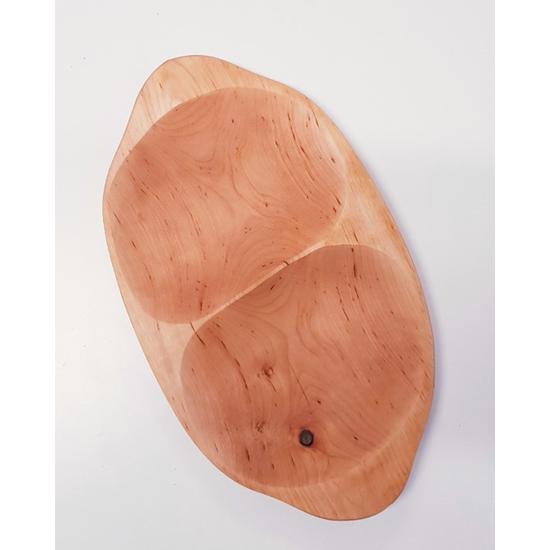 Kínáló fatál, éger fából, 39 x 22 cm