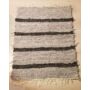 Kép 2/2 - Kézzel szőtt szürke-fekete pamut szőnyeg, 100 cm