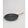 Kép 1/2 - Öntöttvas grill serpenyő, kerek, nyeles - 30 cm