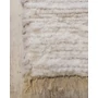 Kép 2/2 - Kézzel szőtt vatelin szürkés-fehéres szőnyeg, 100 cm